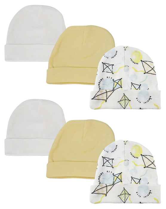 Baby Boy, Baby Girl, Unisex Infant Caps (pack Of 6) Nc_0361 - Kidsplace.store