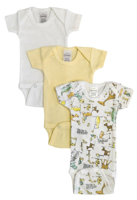 Baby Boy, Baby Girl, Unisex Short Sleeve Onezies Variety (pack Of 3) Nc_0227 - Kidsplace.store