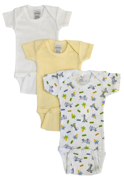 Baby Boy, Baby Girl, Unisex Short Sleeve Onezies Variety (pack Of 3) Nc_0230 - Kidsplace.store