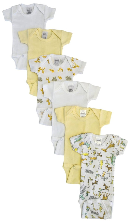 Baby Boy, Baby Girl, Unisex Short Sleeve Onezies Variety (pack Of 6) Nc_0236 - Kidsplace.store