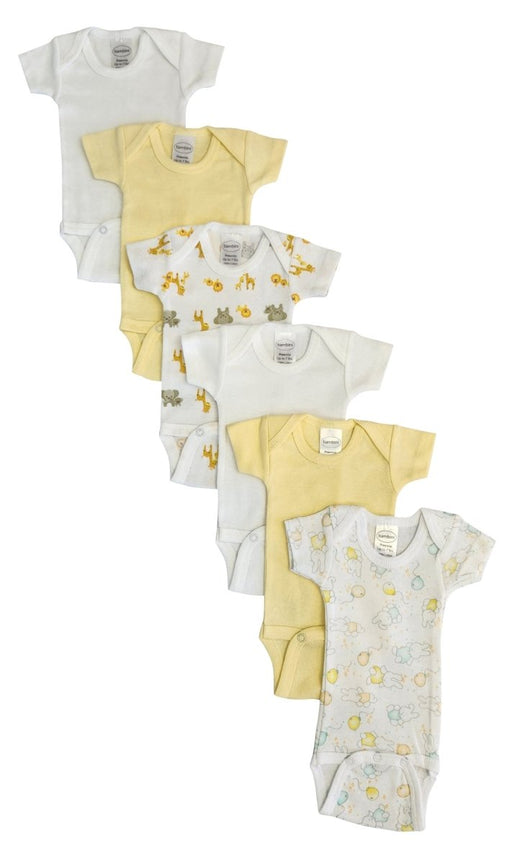 Baby Boy, Baby Girl, Unisex Short Sleeve Onezies Variety (pack Of 6) Nc_0238 - Kidsplace.store