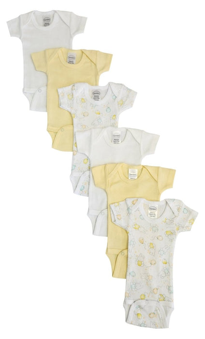 Baby Boy, Baby Girl, Unisex Short Sleeve Onezies Variety (pack Of 6) Nc_0243 - Kidsplace.store