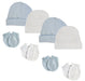 Baby Boys Caps And Infant Mittens - 8 Pc Set Nc_0256 - Kidsplace.store