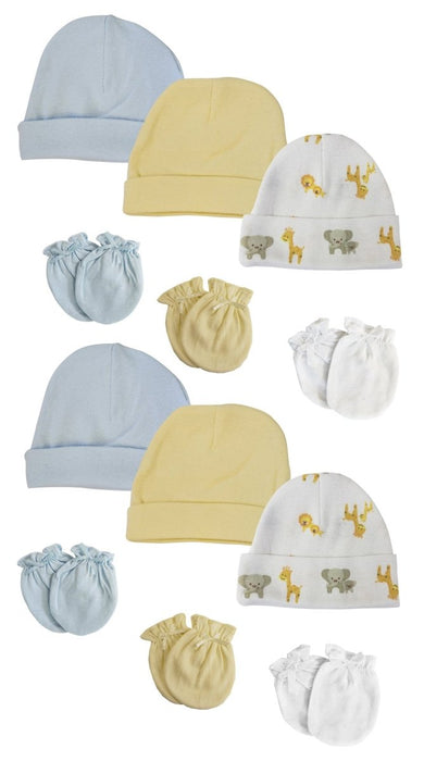 Baby Boys Caps And Mittens (pack Of 12) Nc_0377 - Kidsplace.store