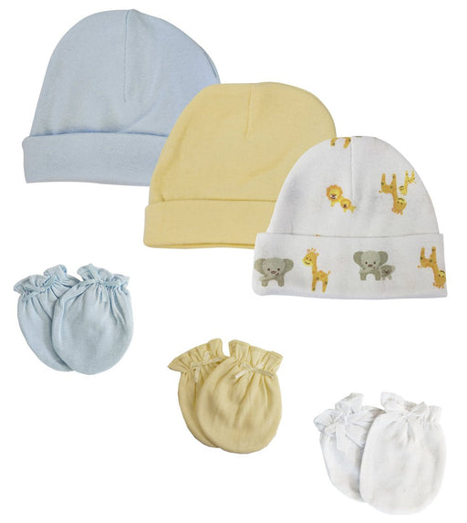 Baby Boys Caps And Mittens (pack Of 6) Nc_0375 - Kidsplace.store