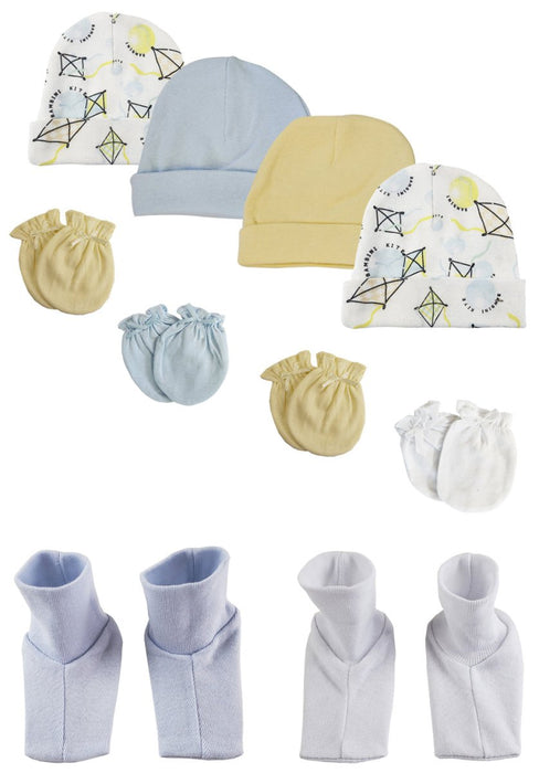 Baby Boys Caps, Booties And Mittens (pack Of 10) Nc_0344 - Kidsplace.store