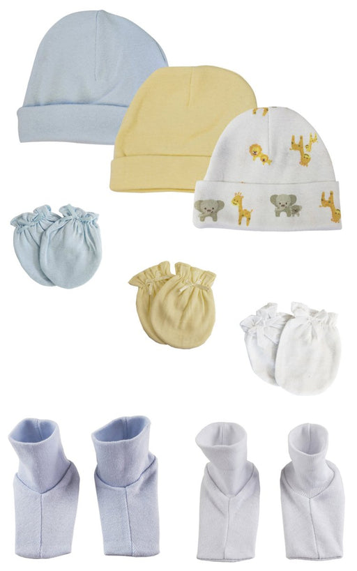 Baby Boys Caps, Booties And Mittens (pack Of 8) Nc_0376 - Kidsplace.store