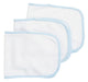 Baby Burpcloth With Blue Trim (pack Of 3) 1025-b-3 - Kidsplace.store