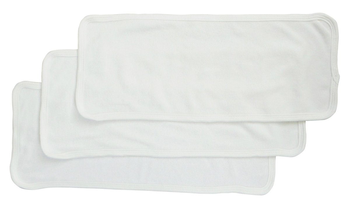 Baby Burpcloth With White Trim (pack Of 3) 1025-w-3 - Kidsplace.store