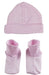 Baby Cap & Bootie Set - Pink 033pink - Kidsplace.store