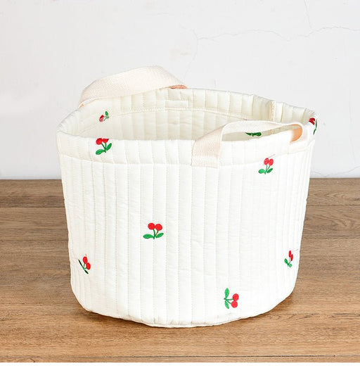 Baby Embroidered Pattern Baby Bottle Storage Basket - Kidsplace.store