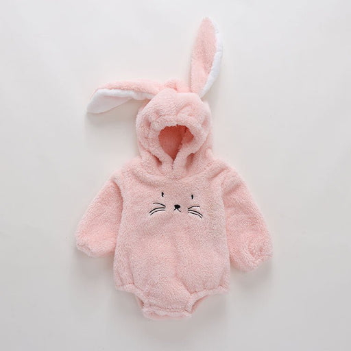 Baby Embroidered Pattern Rabbit Ear Design Thickened Onesies Bodysuit - Kidsplace.store
