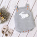 Baby Girl 1pcs 3D Bunny Embroidered Graphic Strap Knitted Onesies Bodysuit - Kidsplace.store