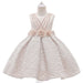 Baby Girl Flower Patched Design Solid Color Sleeveless Princess Formal Dress - Kidsplace.store
