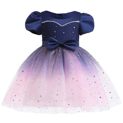 Baby Girl Frozen Elsa Princess Dress Birthday Tutu Formal Western Style Dress - Kidsplace.store