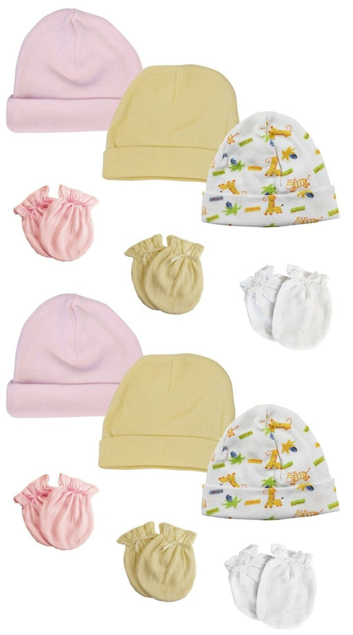 Baby Girl Infant Caps And Mittens (pack Of 12) Nc_0326 - Kidsplace.store