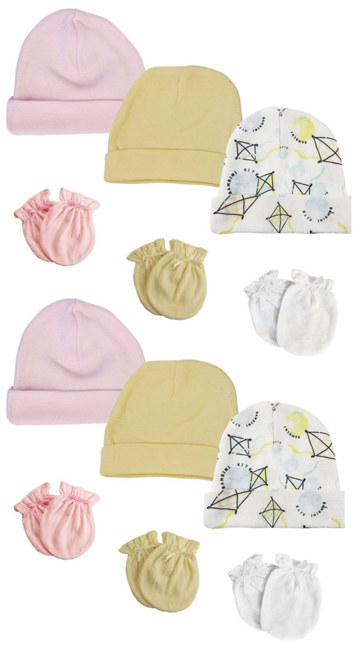 Baby Girls Caps And Mittens (pack Of 12) Nc_0359 - Kidsplace.store