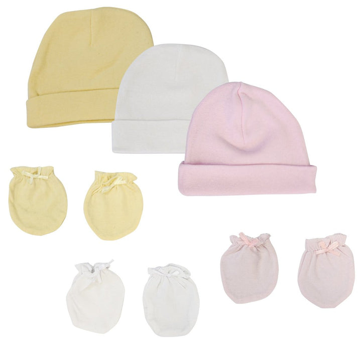 Baby Girls Caps And Mittens (pack Of 6) Nc_0399 - Kidsplace.store