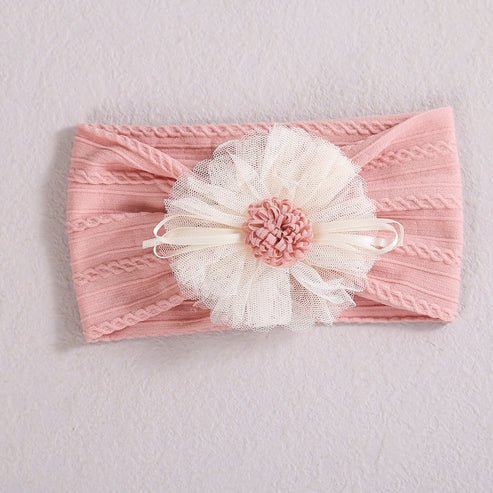 Baby Lace Floral Elastic Cotton Headband - Kidsplace.store