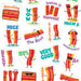 Bacon Scented Stickers, 80 Per Pack, 6 Packs - Kidsplace.store