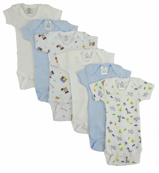 Bambini Preemie Boys Short Sleeve Printed 6 Pack - Kidsplace.store