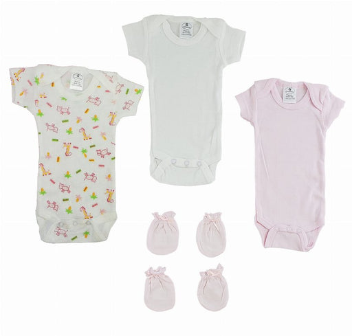 Bambini Preemie Onezies and Mittens - 5 Pieces Set - Kidsplace.store