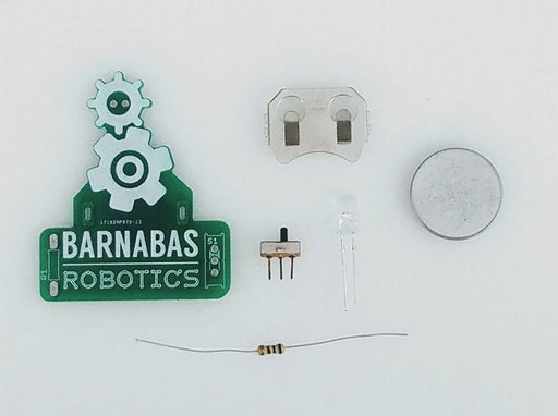 Barnabas LED Badge: Learn To Solder LED and Switch Kit - Kidsplace.store
