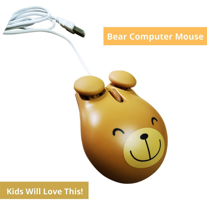 Bear Shape Computer Mouse - Kidsplace.store