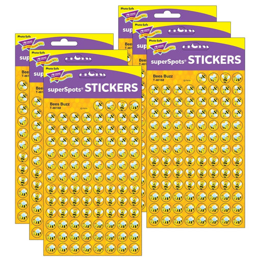 Bees Buzz superSpots® Stickers, 800 Per Pack, 6 Packs - Kidsplace.store