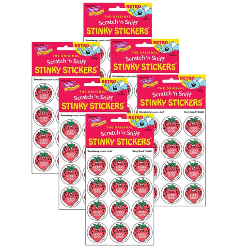 Berry Good/Strawberry Scented Stickers, 24 Per Pack, 6 Packs - Kidsplace.store