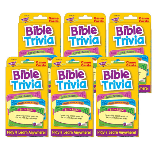 Bible Trivia Challenge Cards®, Pack of 6 - Kidsplace.store