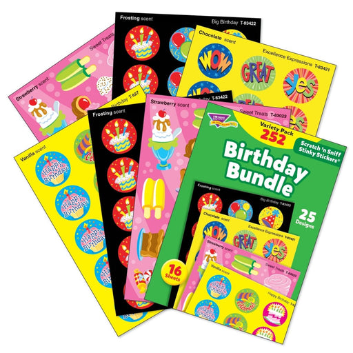 Birthday Bundle Stinky Stickers Variety Pack, 252 Per Pack, 3 Packs - Kidsplace.store
