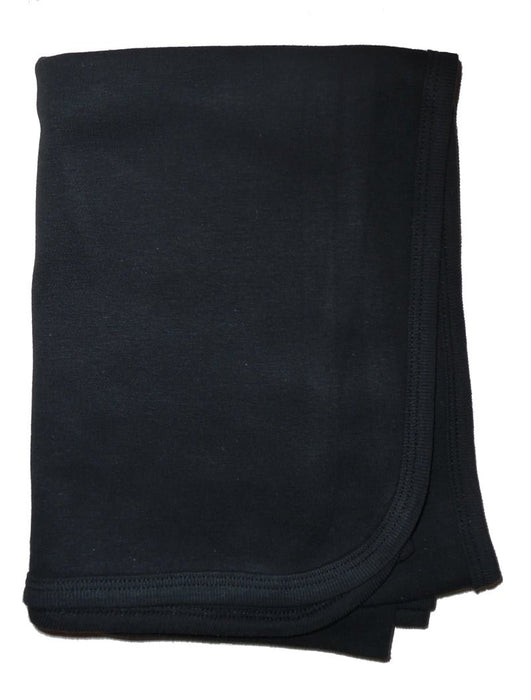 Black Interlock Receiving Blanket 3200bl - Kidsplace.store