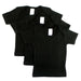 Black Short Sleeve Lap Shirt (pack Of 3) 0550bl3-18-24 - Kidsplace.store