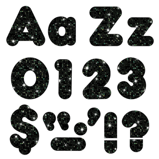 Black Sparkle 4" Casual Combo Ready Letters® - Kidsplace.store