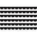 Black with White Scalloped Die-Cut Border Trim, 35 Feet Per Pack, 6 Packs - Kidsplace.store