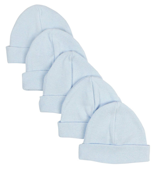 Blue Baby Cap (pack Of 5) 031-blue-5 - Kidsplace.store