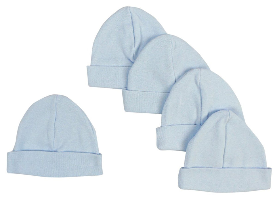 Blue Baby Cap (pack Of 5) 031-blue-5 - Kidsplace.store