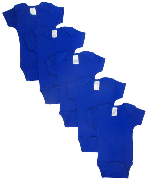Blue Bodysuit Onezies (pack Of 5) Ls_0166 - Kidsplace.store