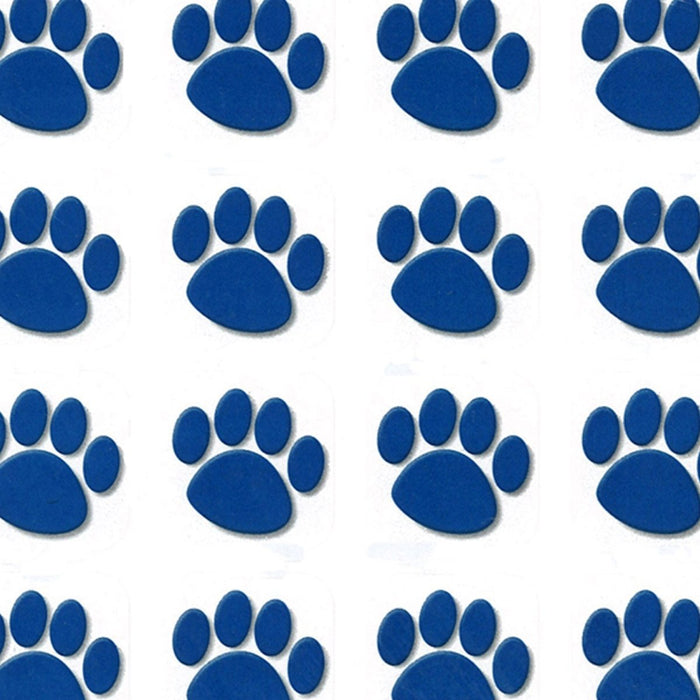 Blue Paw Prints Stickers, 1" Square, 120 Per Pack, 12 Packs - Kidsplace.store