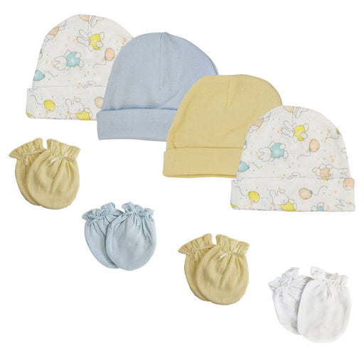 Boys Baby Caps And Mittens (pack Of 8) Nc_0261 - Kidsplace.store
