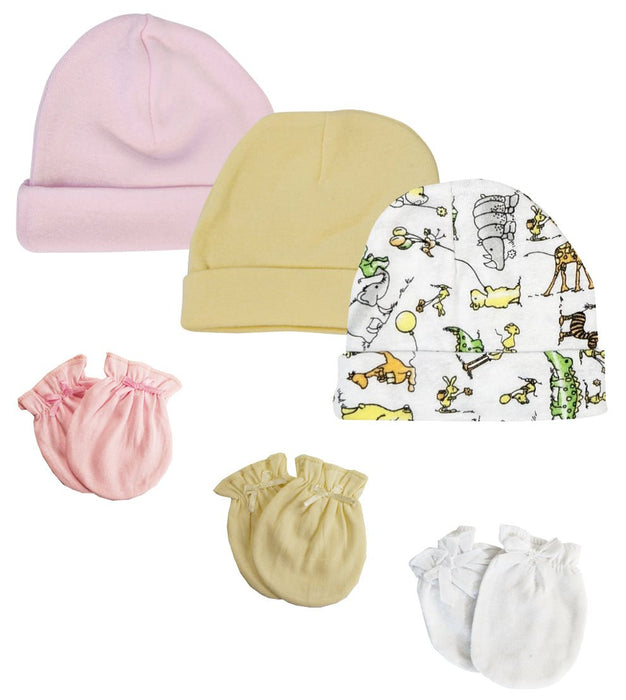 Boys Girls Caps And Mittens (pack Of 6) Nc_0298 - Kidsplace.store