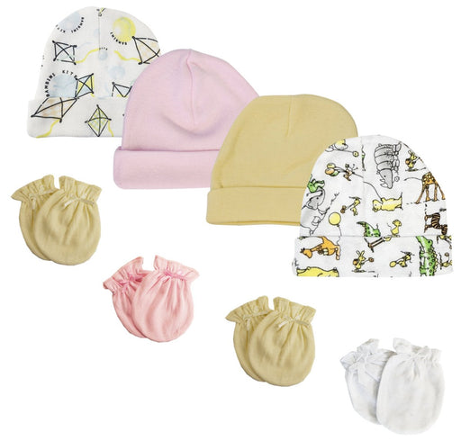 Boys Girls Caps And Mittens (pack Of 8) Nc_0296 - Kidsplace.store