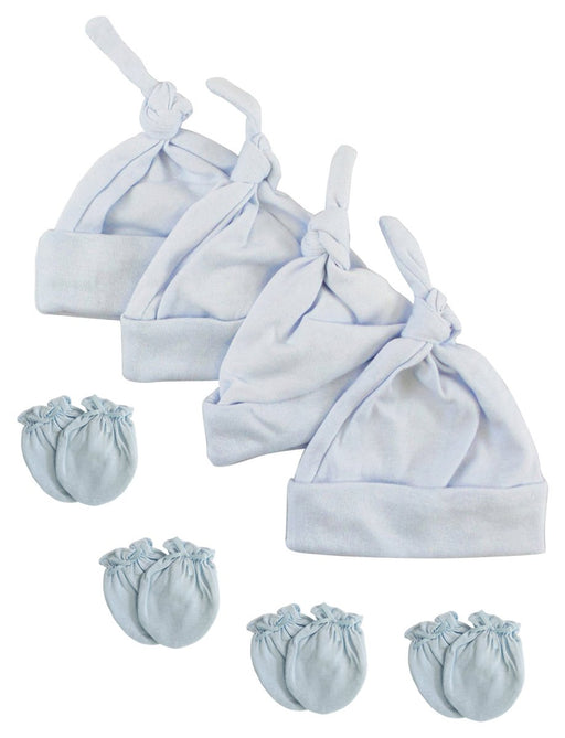Boys Knotted Caps And Mittens - 8 Piece Set Nc_0939 - Kidsplace.store