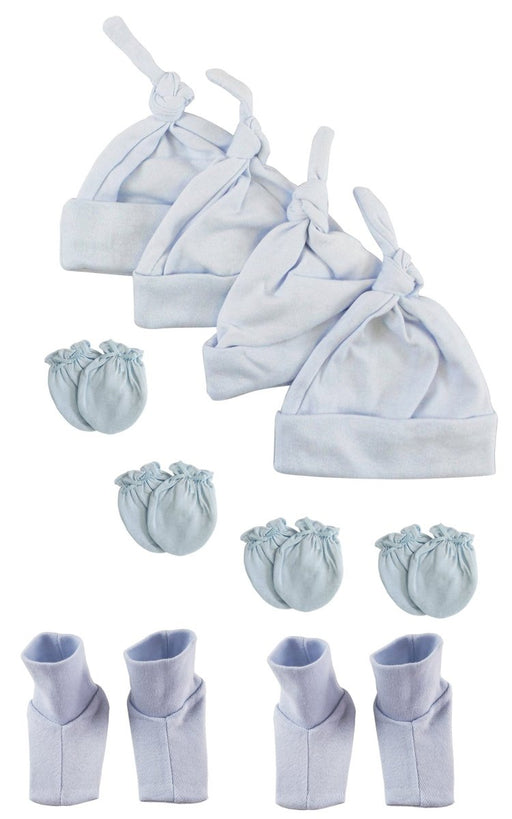 Boys Knotted Caps , Booties And Mittens - 10 Piece Set Nc_0940 - Kidsplace.store