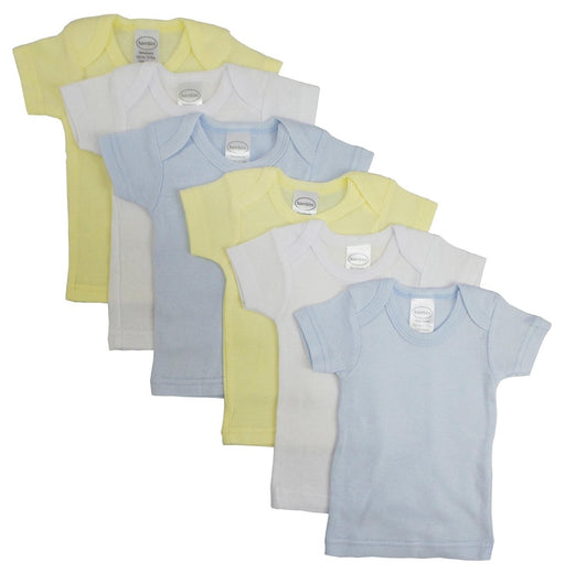 Boys Pastel Variety Short Sleeve Lap T-shirts 6 Pack Cs_056s_056s - Kidsplace.store