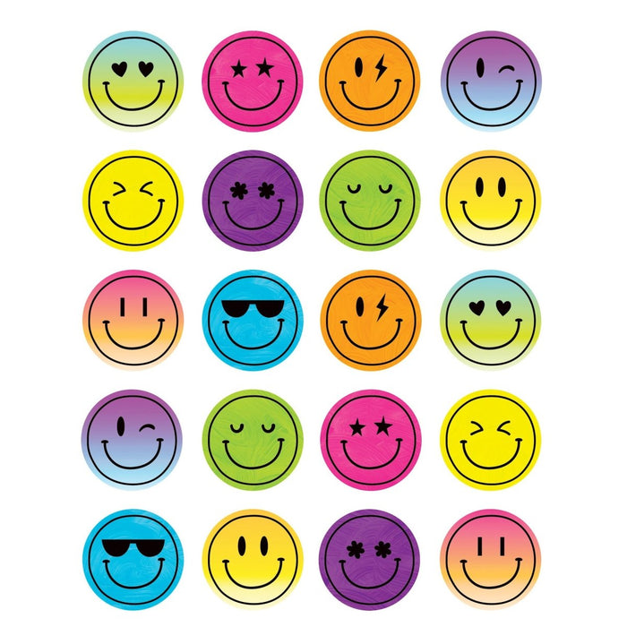 Brights 4Ever Smiley Faces Stickers, 120 Per Pack, 12 Packs - Kidsplace.store