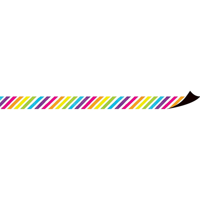 Brights 4Ever Stripes Magnetic Border, 24 Feet Per Pack, 2 Packs - Kidsplace.store