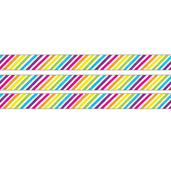 Brights 4Ever Stripes Straight Rolled Border Trim, 50 Feet, 3 Rolls - Kidsplace.store