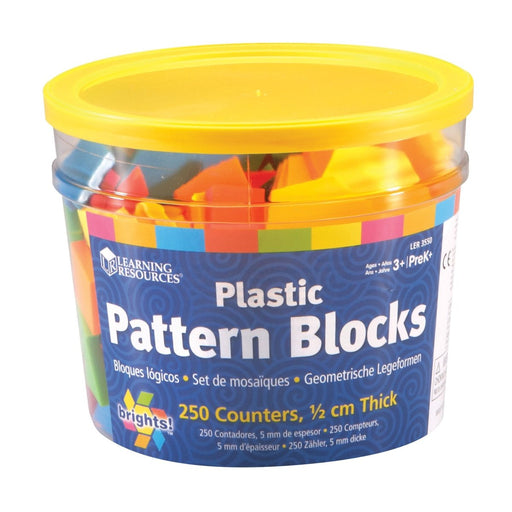 Brights!™ Pattern Blocks, 250 Pieces - Kidsplace.store